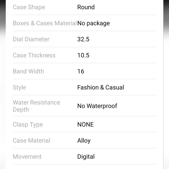 Black Rhinestone Buckle Mesh Belt LED Watch - Picture 6 of 7